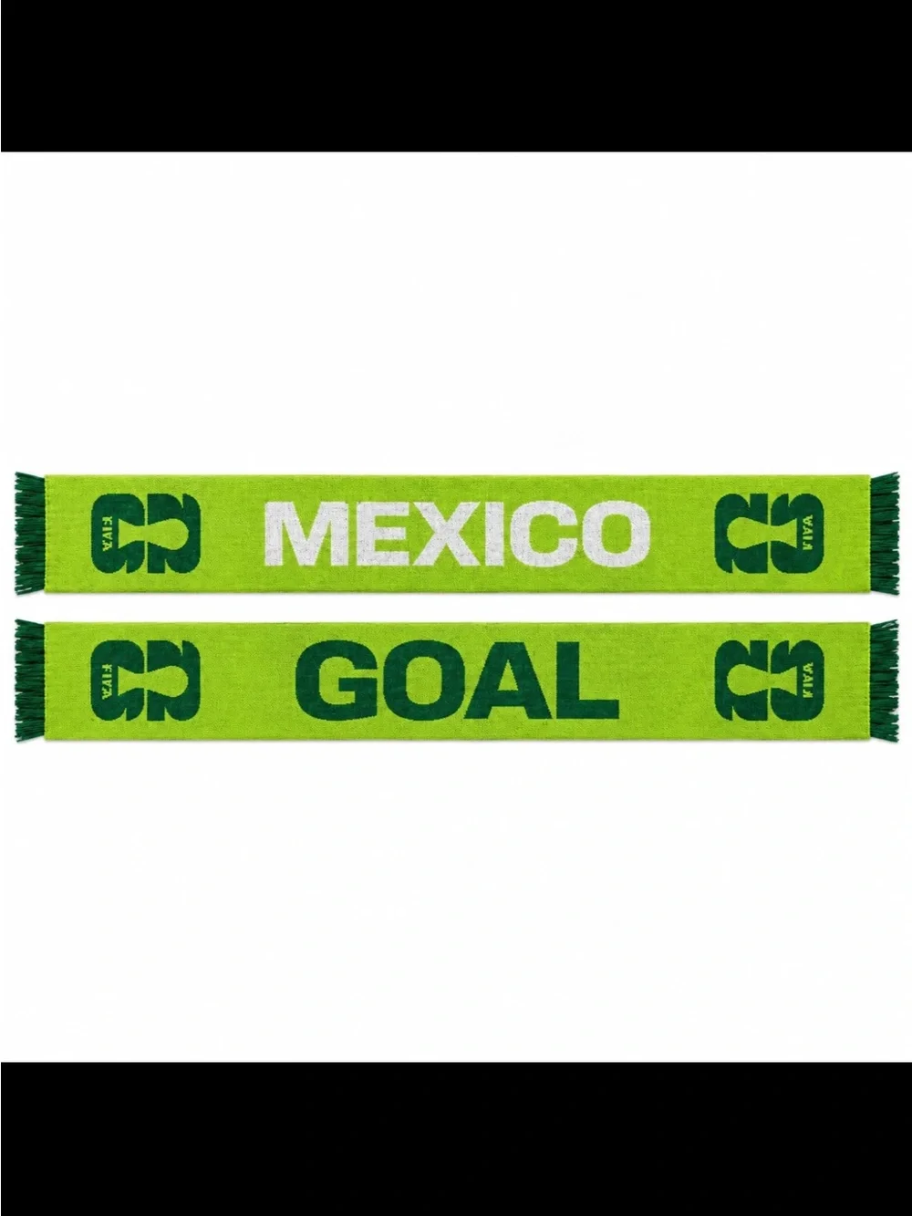 Neon Yellow & Green Fans Scarf - Official Licensed